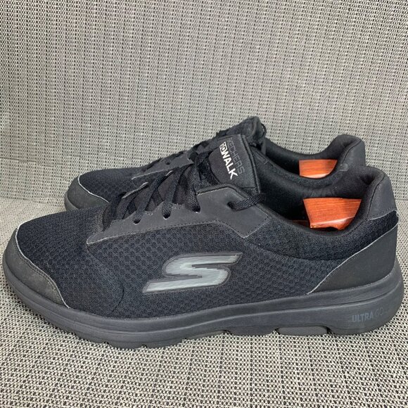 Skechers Go Walk 5 Mens Size 13 Black Walking Sneakers athletic trainers - Picture 1 of 7